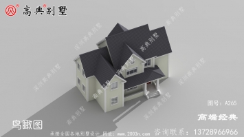 农村二层小别墅图片，户型合理外观也不赖