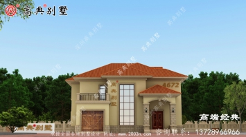 二楼小楼的建筑设计精致美观，是农村建筑的必备。