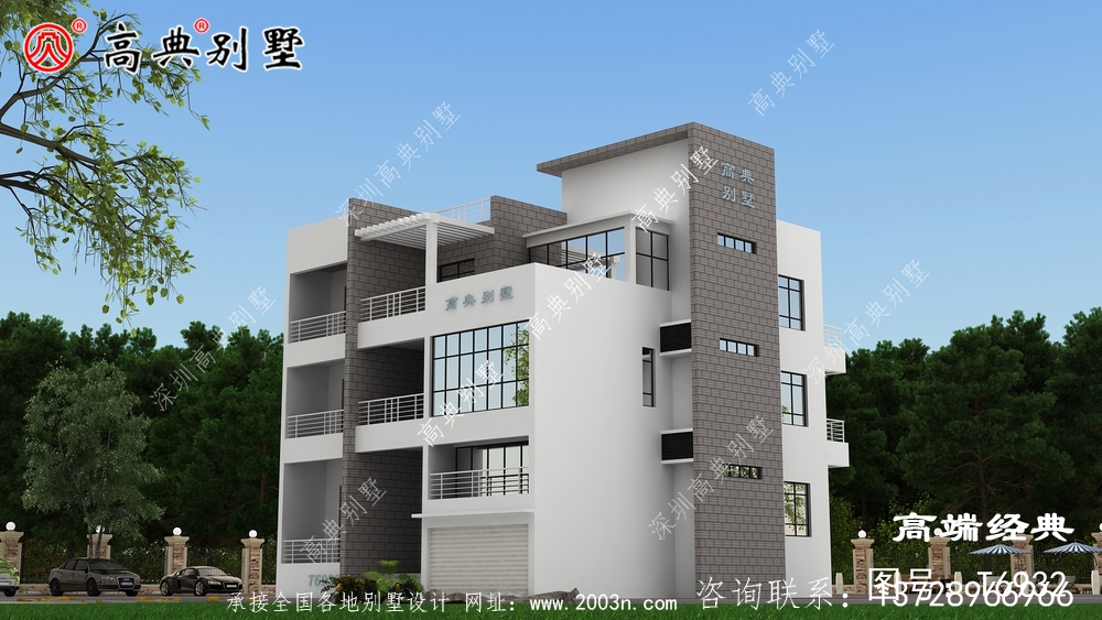 枣阳市简欧现代三层楼房设计，年轻人喜欢的风格