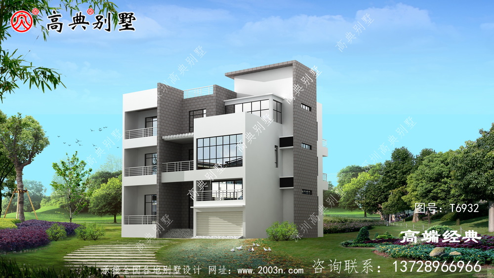 枣阳市简欧现代三层楼房设计，年轻人喜欢的风格