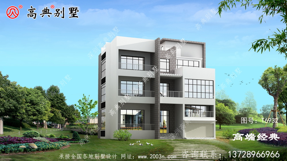 枣阳市简欧现代三层楼房设计，年轻人喜欢的风格