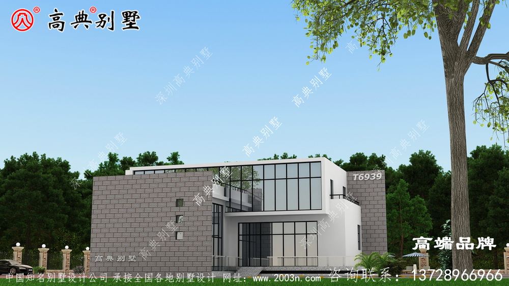 简约现代风格别墅建筑外形层次分明