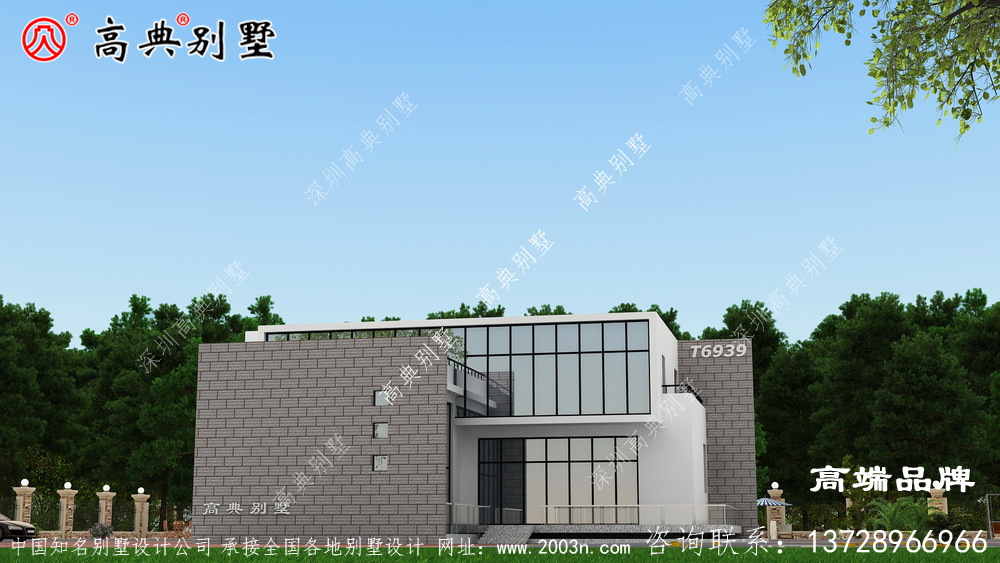 简约现代风格别墅建筑外形层次分明