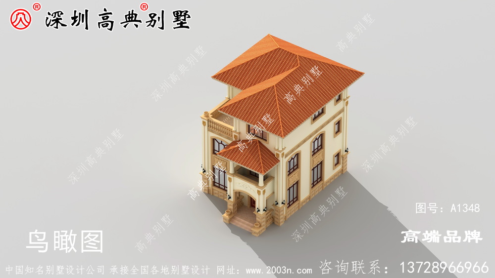 三层别墅设计图，多卧室，人丁兴旺也不怕，可以满足你的需求