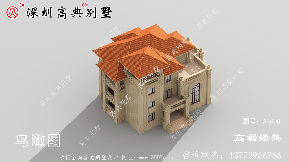 最新农村欧式三层别墅设计图
