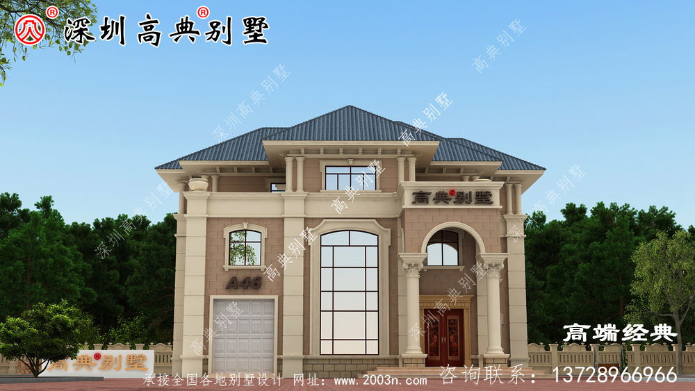 乡村复式二层半别墅图，这样盖的房子，住起来更舒服。