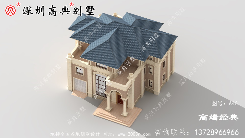 乡村复式二层半别墅图，这样盖的房子，住起来更舒服。