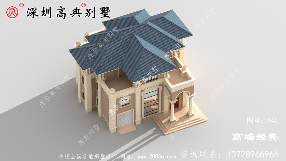 乡村复式二层半别墅图，这样盖的房子，住起来更舒服。