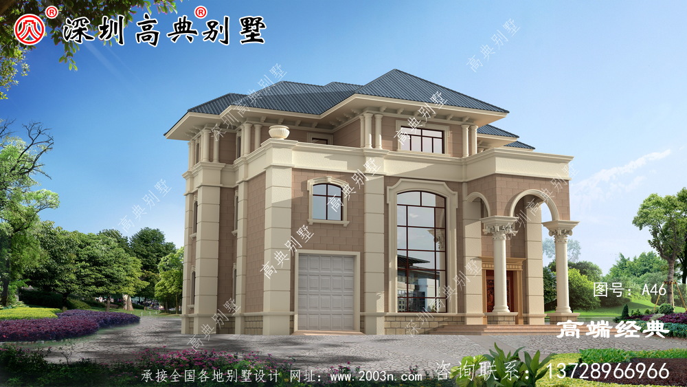 乡村复式二层半别墅图，这样盖的房子，住起来更舒服。