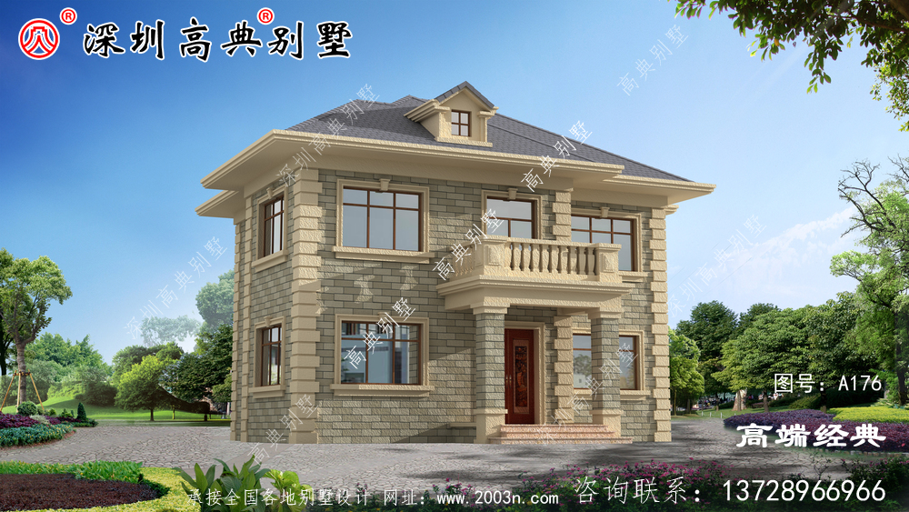 二层农村自建房实拍图，仔细对比效果图后，没想到是这样的