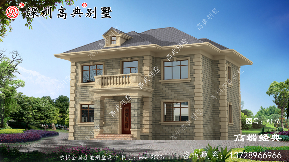 二层农村自建房实拍图，仔细对比效果图后，没想到是这样的