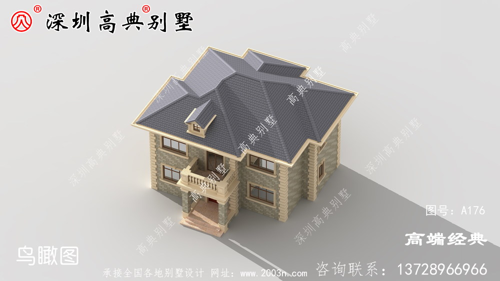 二层农村自建房实拍图，仔细对比效果图后，没想到是这样的