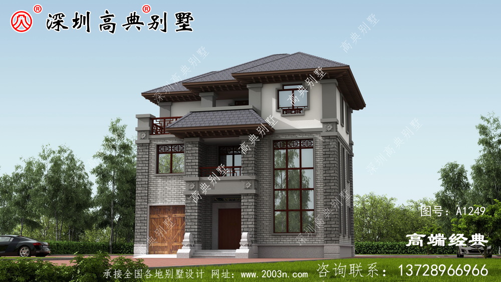 农村二层半小户型别墅设计图，建一栋绝对是人生赢家