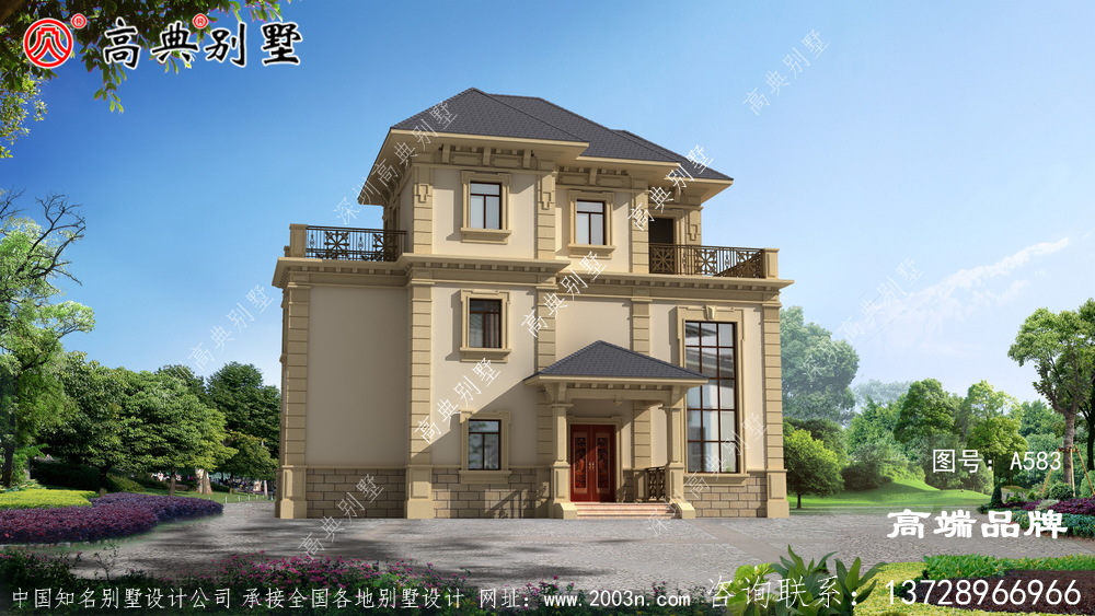 层次分明的主体相得益彰，整个建筑更加精美