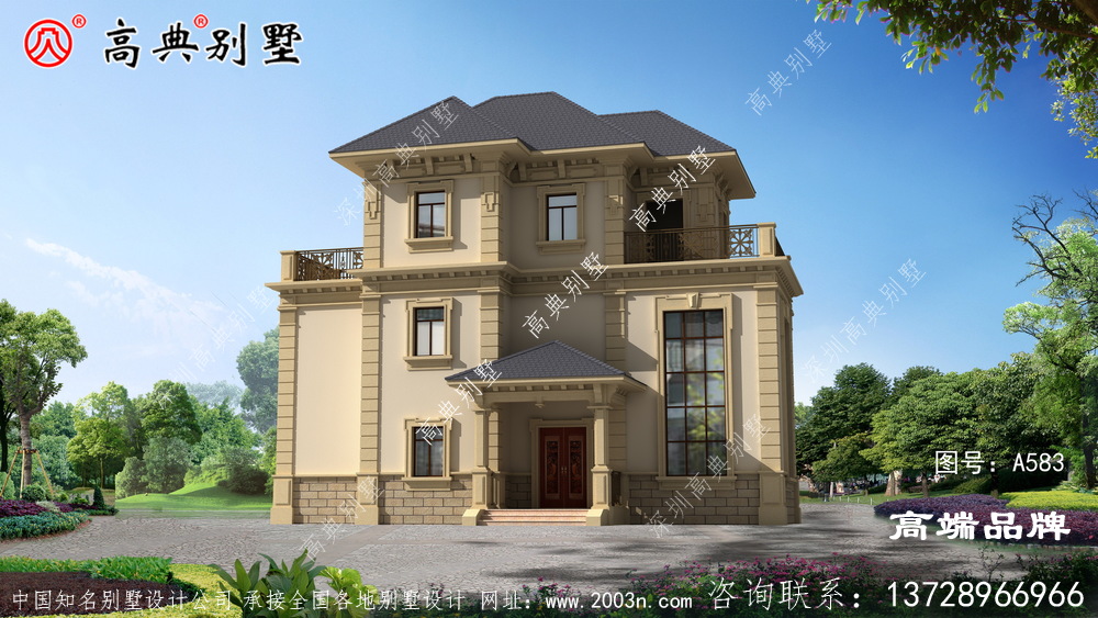 层次分明的主体相得益彰，整个建筑更加精美